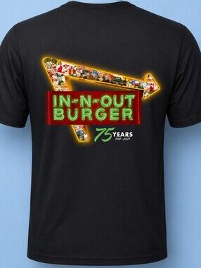 In N Out Burger 2024 75th Anniversary T-Shirt